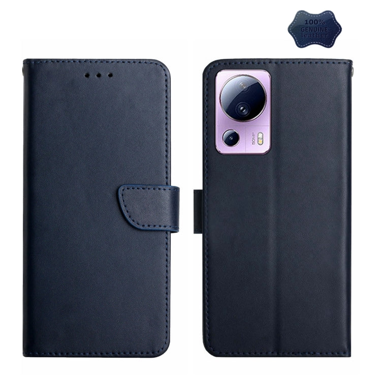 Genuine Leather Fingerprint-proof Flip Phone Case