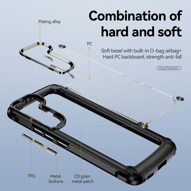 Soft TPU Clear PC Shockproof Phone Case, For Samsung Galaxy S23 5G, For Samsung Galaxy S23+ 5G, For Samsung Galaxy S23 Ultra 5G