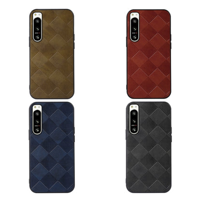 Weave Plaid PU Phone Case, For Sony Xperia 5 IV