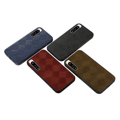 Weave Plaid PU Phone Case, For Sony Xperia 5 IV