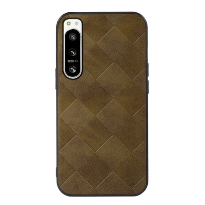 Weave Plaid PU Phone Case, For Sony Xperia 5 IV