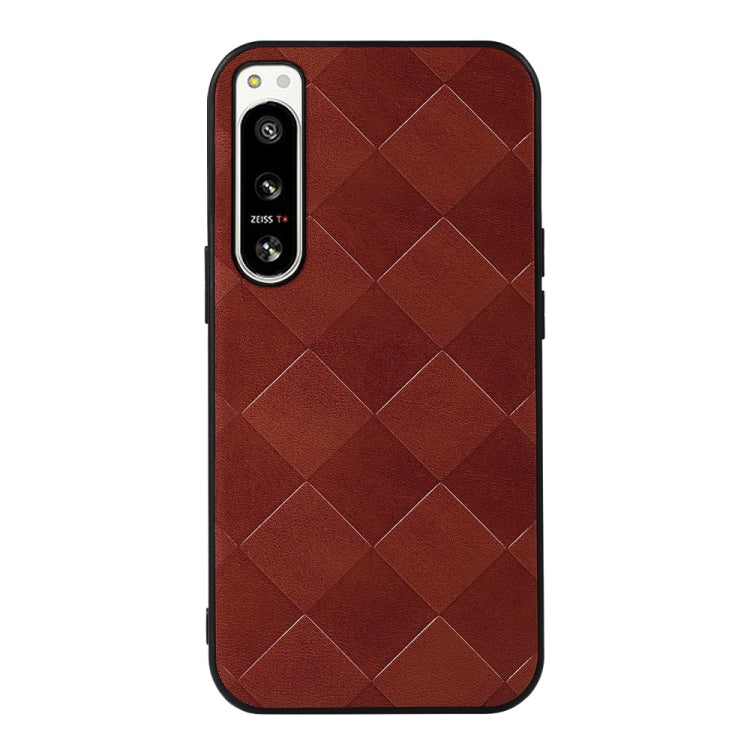 Weave Plaid PU Phone Case, For Sony Xperia 5 IV