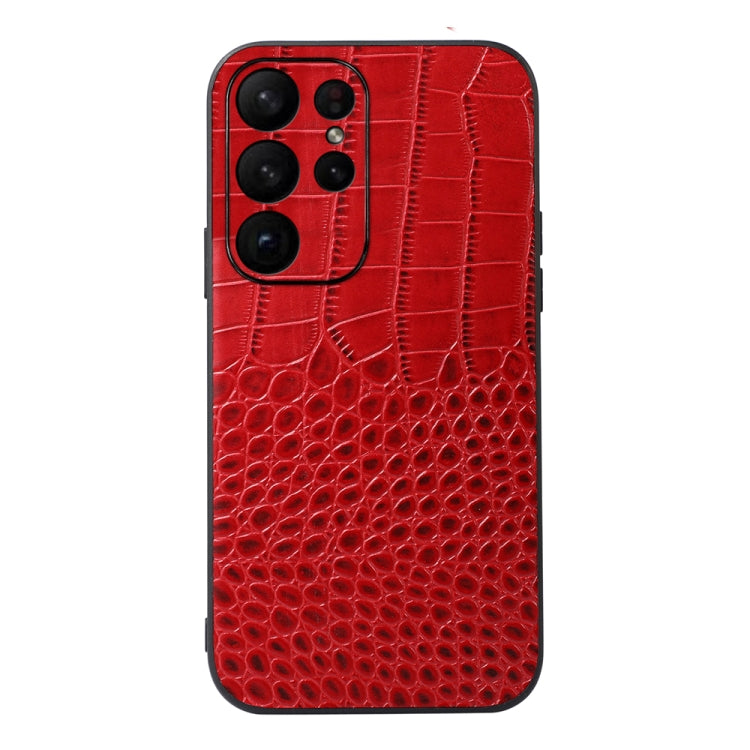 Crocodile Texture Genuine Leather Phone Case, For Samsung Galaxy A14 5G, For Samsung Galaxy S23+ 5G, For Samsung Galaxy S23 Ultra 5G