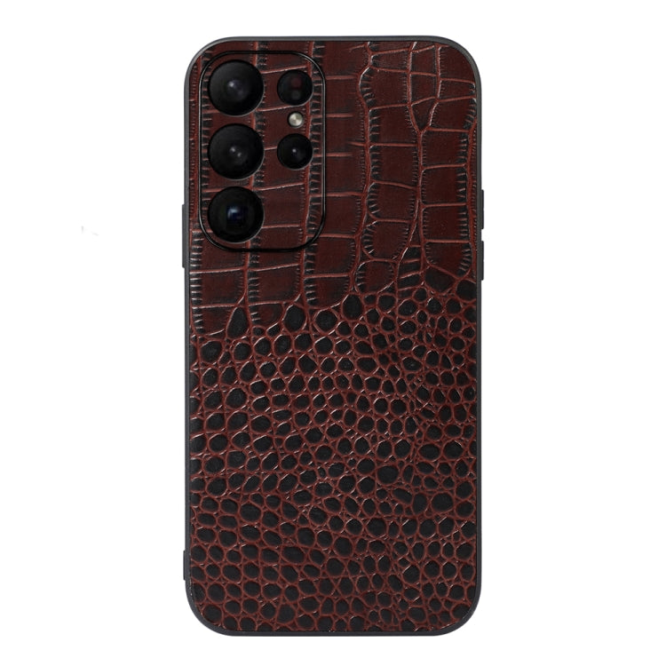 Crocodile Texture Genuine Leather Phone Case, For Samsung Galaxy A14 5G, For Samsung Galaxy S23+ 5G, For Samsung Galaxy S23 Ultra 5G