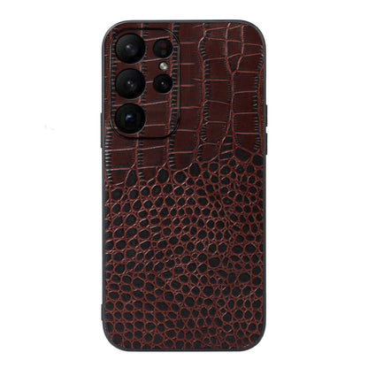 Crocodile Texture Genuine Leather Phone Case, For Samsung Galaxy A14 5G, For Samsung Galaxy S23+ 5G, For Samsung Galaxy S23 Ultra 5G
