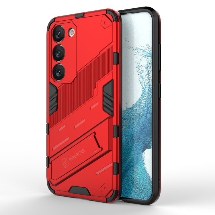 Punk Armor 2 in 1 PC + TPU Shockproof Phone Case with Invisible Holder