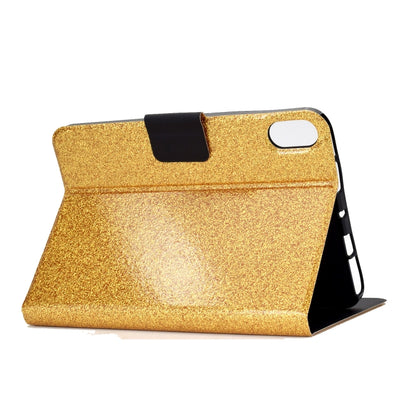 Varnish Glitter Powder Smart Leather Tablet Case