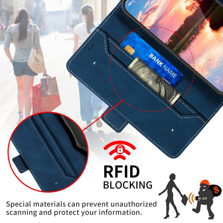 Stitching Side-Magnetic RFID Leather Phone Case