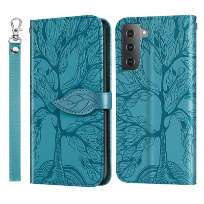 Life Tree Embossing Pattern Leather Phone Case