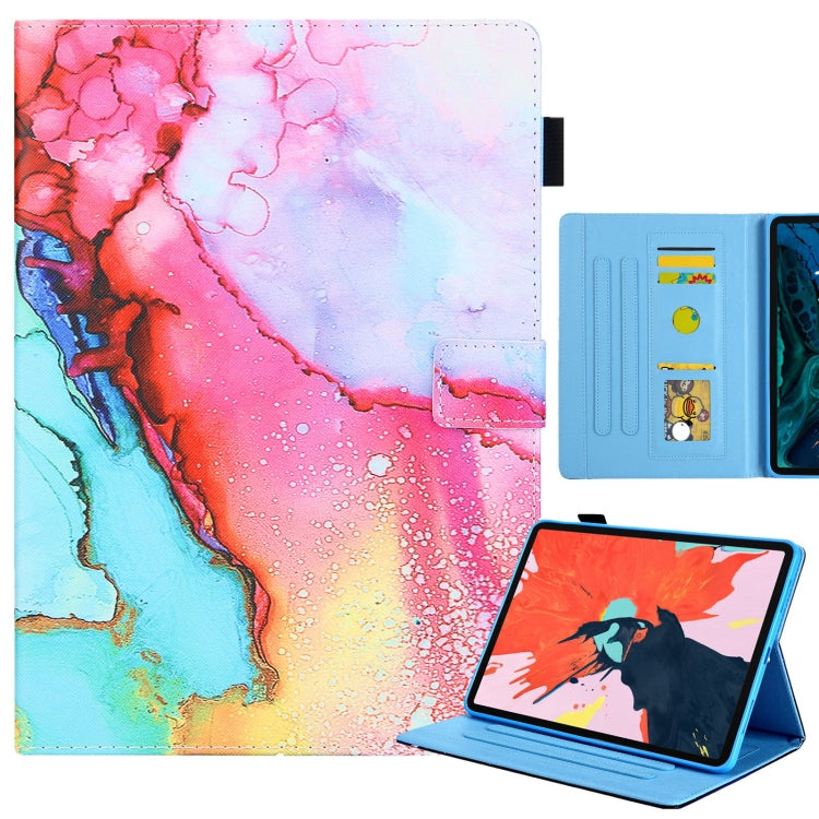 Colored Drawing Leather Smart Tablet Case
