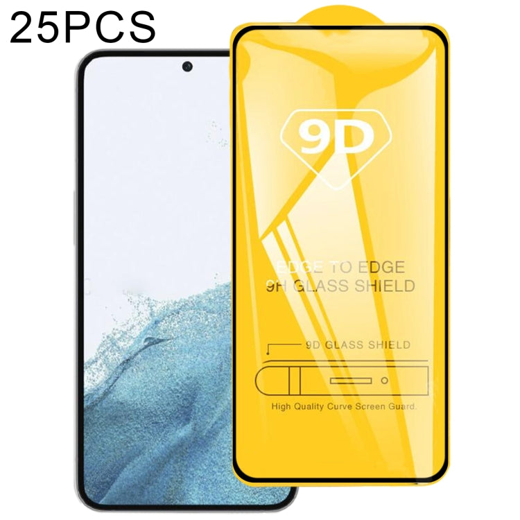 25pcs 9D Full Glue Full Screen Tempered Glass Film