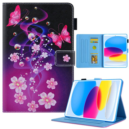 Colored Drawing Leather Smart Tablet Case, For iPad 10th Gen 10.9 2022