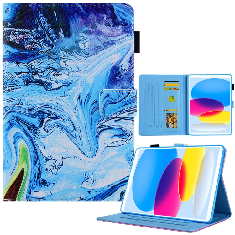 Colored Drawing Leather Smart Tablet Case, For iPad 10th Gen 10.9 2022