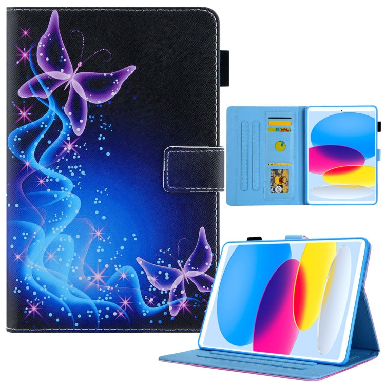 Colored Drawing Leather Smart Tablet Case, For iPad 10th Gen 10.9 2022