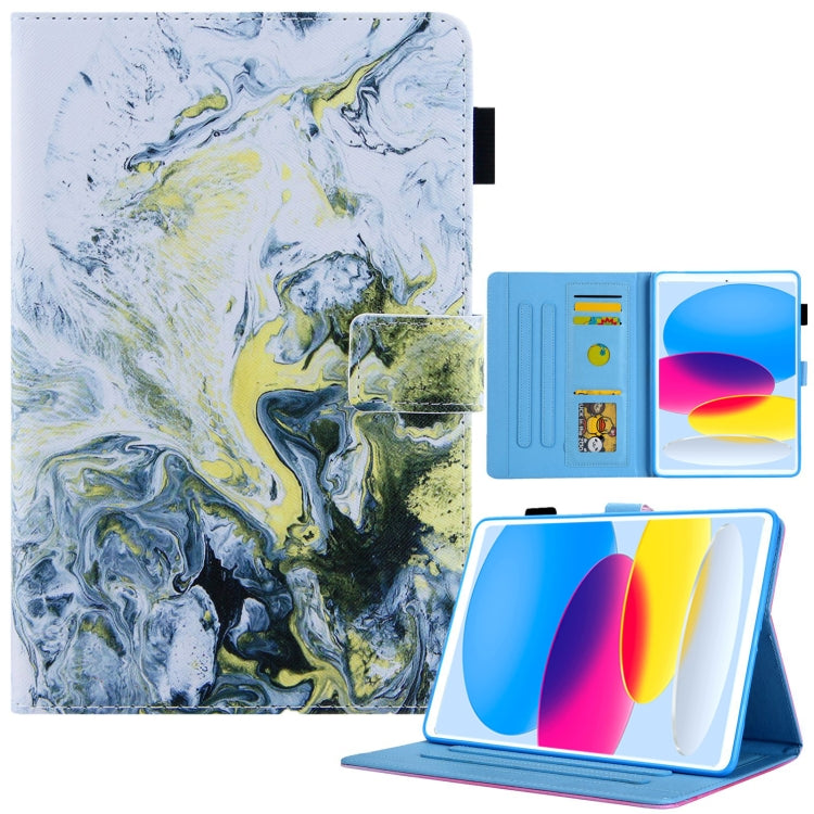 Colored Drawing Leather Smart Tablet Case, For iPad 10th Gen 10.9 2022