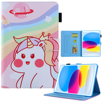 Colored Drawing Leather Smart Tablet Case, For iPad 10th Gen 10.9 2022