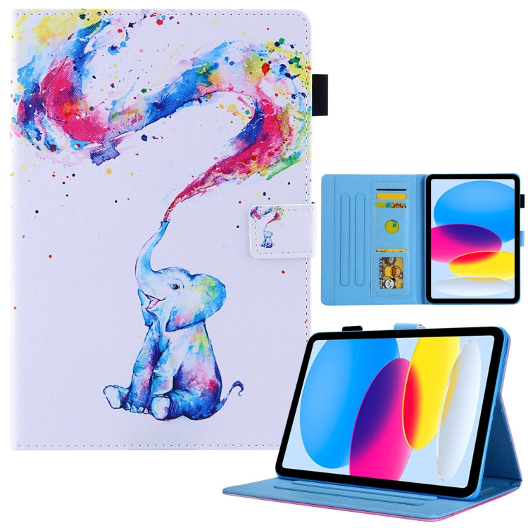 Colored Drawing Leather Smart Tablet Case
