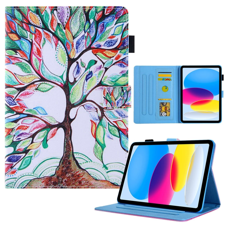 Colored Drawing Leather Smart Tablet Case