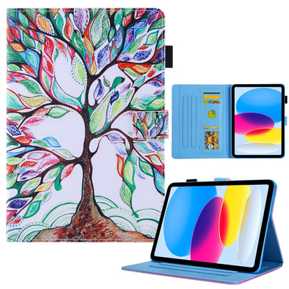 Colored Drawing Leather Smart Tablet Case