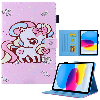 Colored Drawing Leather Smart Tablet Case