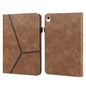 Solid Color Embossed Striped Leather Tablet Case, For iPad 10th Gen 10.9 2022