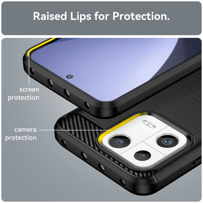 Brushed Texture Carbon Fiber TPU Phone Case