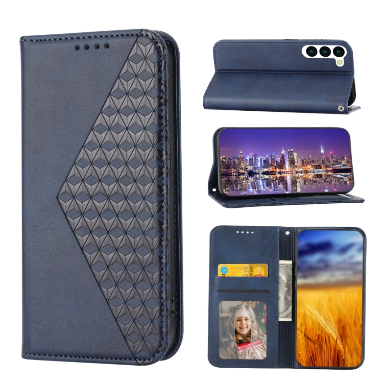 Cubic Grid Calf Texture Magnetic Leather Phone Case, For Sony Xperia 5 IV, For Samsung Galaxy S23 5G, For Samsung Galaxy S23+ 5G, For Samsung Galaxy S23 Ultra 5G