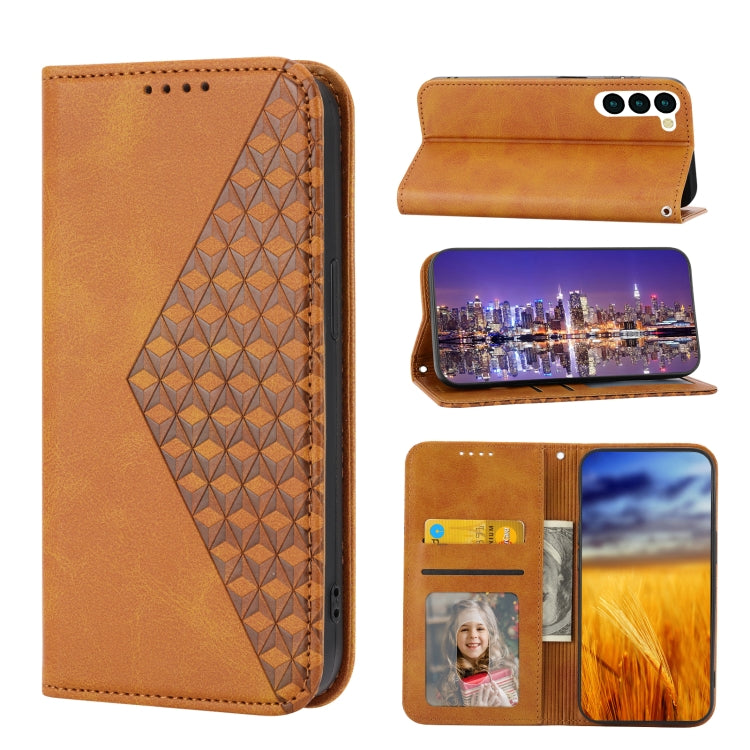 Cubic Grid Calf Texture Magnetic Leather Phone Case, For Sony Xperia 5 IV, For Samsung Galaxy S23 5G, For Samsung Galaxy S23+ 5G, For Samsung Galaxy S23 Ultra 5G