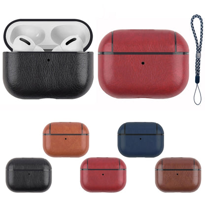 Wireless Earphone Leather Shockproof Protective Case with Lanyard