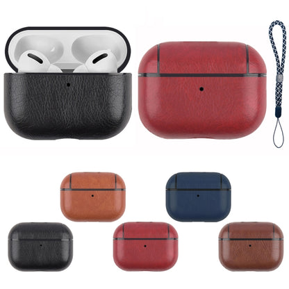 Wireless Earphone Leather Shockproof Protective Case with Lanyard, For AirPods Pro 2