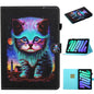 Coloured Drawing Stitching Smart Leather Tablet Case, For iPad 10th Gen 10.9 2022