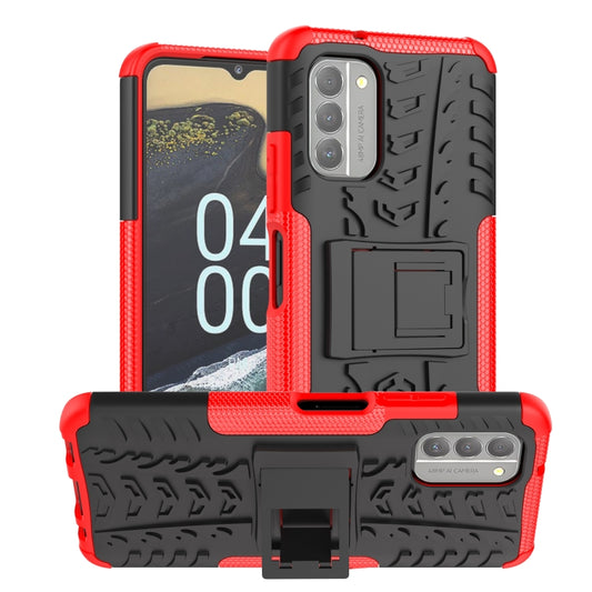 Tire Texture TPU + PC Phone Case with Holder, For Nokia G400 5G