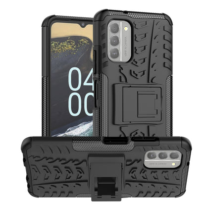 Tire Texture TPU + PC Phone Case with Holder, For Nokia G400 5G
