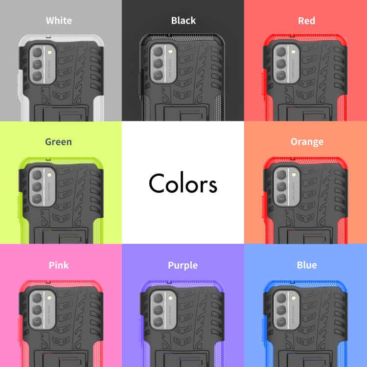 Tire Texture TPU + PC Phone Case with Holder, For Nokia G400 5G