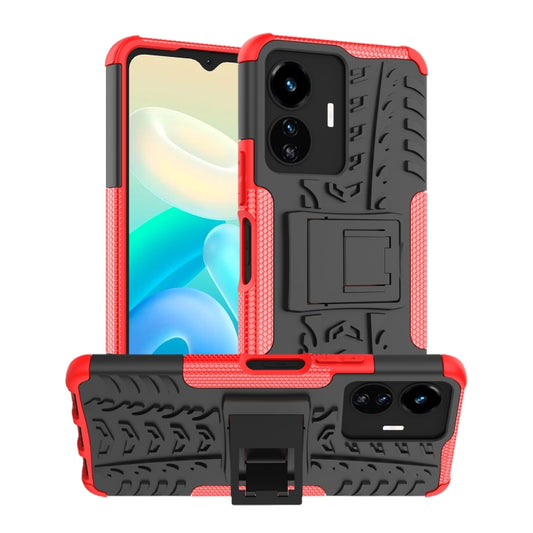 Tire Texture TPU + PC Phone Case with Holder, For vivo Y77, For Samsung Galaxy A04 / M13 5G, For Motorola Edge 2022