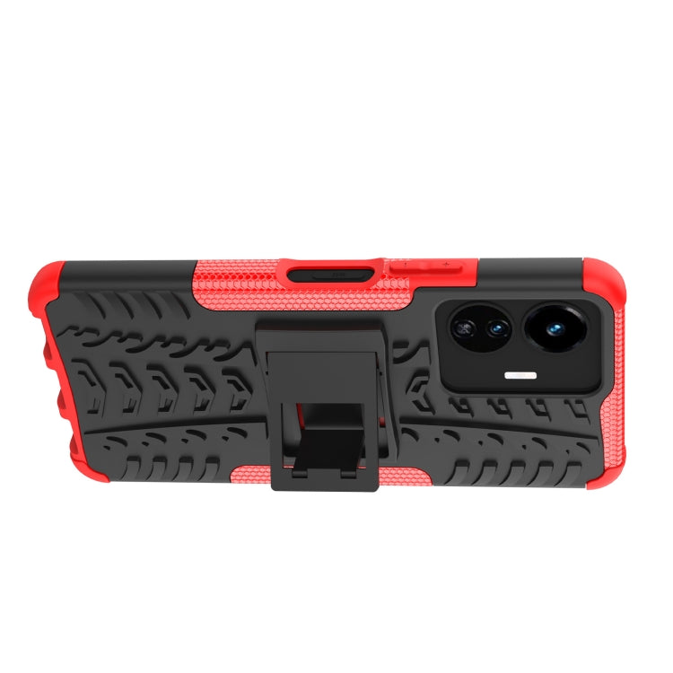 Tire Texture TPU + PC Phone Case with Holder, For vivo Y77, For Samsung Galaxy A04 / M13 5G, For Motorola Edge 2022