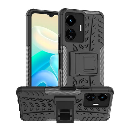 Tire Texture TPU + PC Phone Case with Holder, For vivo Y77, For Samsung Galaxy A04 / M13 5G, For Motorola Edge 2022