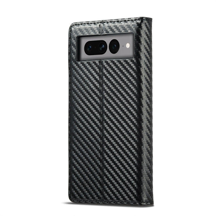 LC.IMEEKE Carbon Fiber PU + TPU Leather Case, For Google Pixel 7 Pro