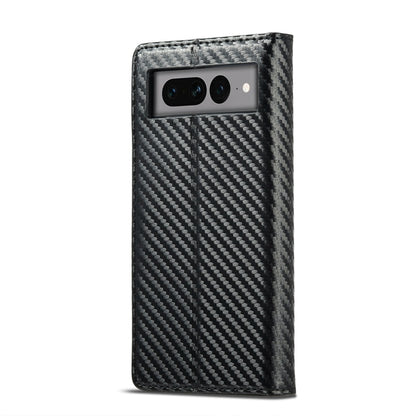 LC.IMEEKE Carbon Fiber PU + TPU Leather Case, For Google Pixel 7 Pro