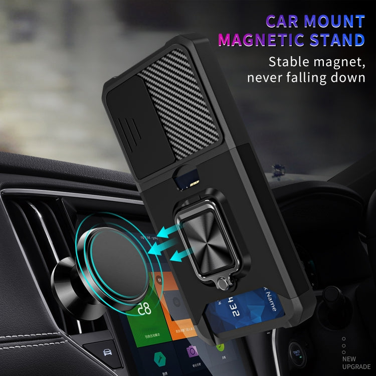 Sliding Camshield Phone Case with Ring Holder & Card Slot, For Samsung Galaxy S23 5G, For Samsung Galaxy S23+ 5G, For Samsung Galaxy S23 Ultra 5G