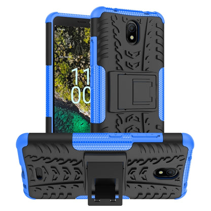 Tire Texture TPU + PC Phone Case with Holder, For Nokia C100, For Nokia C200, For Nokia G100