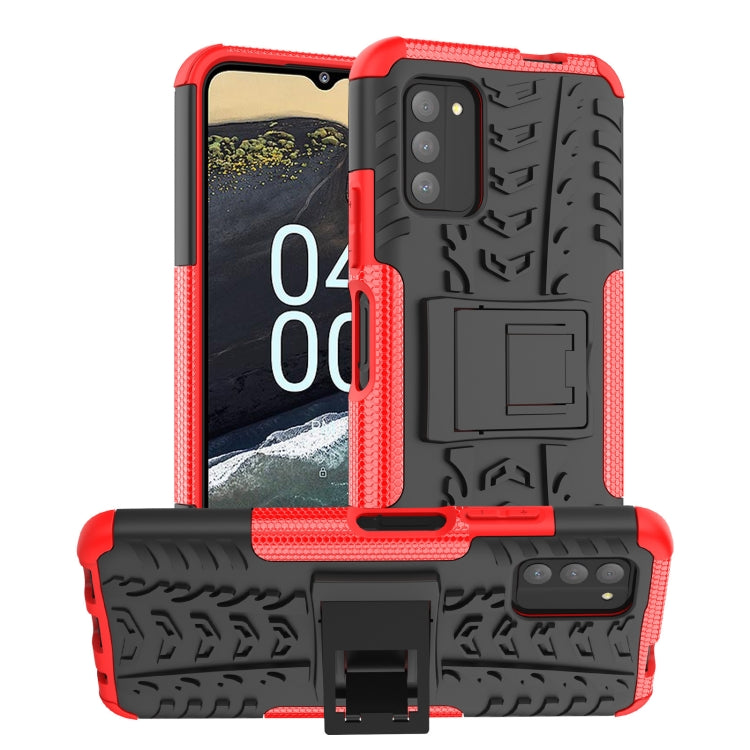 Tire Texture TPU + PC Phone Case with Holder, For Nokia C100, For Nokia C200, For Nokia G100