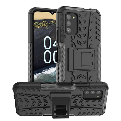 Tire Texture TPU + PC Phone Case with Holder, For Nokia C100, For Nokia C200, For Nokia G100