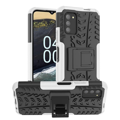 Tire Texture TPU + PC Phone Case with Holder, For Nokia C100, For Nokia C200, For Nokia G100