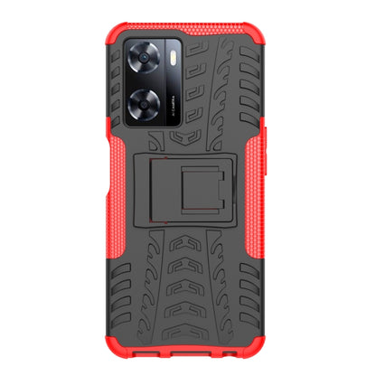 Tire Texture TPU + PC Phone Case with Holder, For OPPO A57 4G
