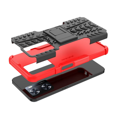 Tire Texture TPU + PC Phone Case with Holder, For OPPO A57 4G