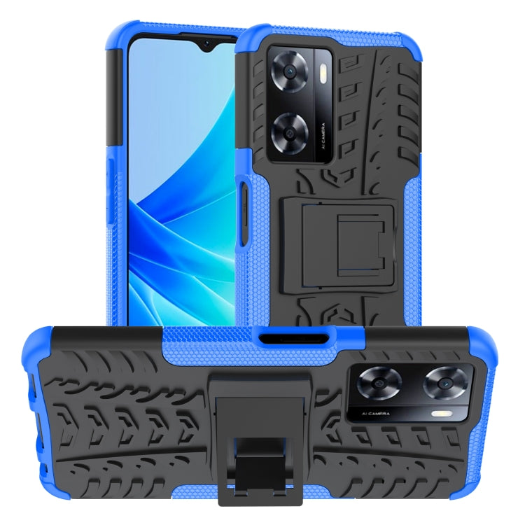 Tire Texture TPU + PC Phone Case with Holder, For OPPO A57 4G