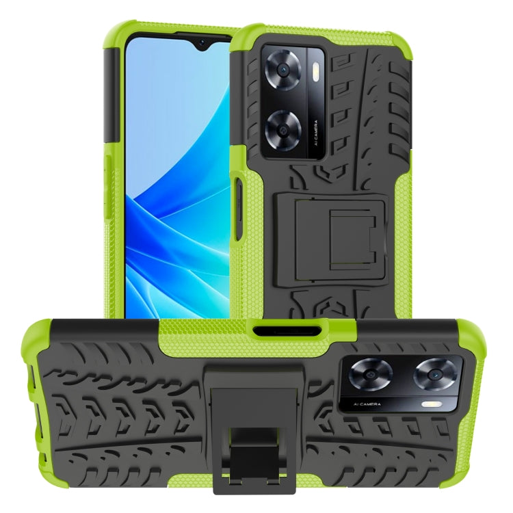 Tire Texture TPU + PC Phone Case with Holder, For OPPO A57 4G