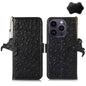 Ostrich Pattern Genuine Leather RFID Phone Case