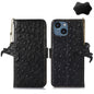 Ostrich Pattern Genuine Leather RFID Phone Case, For iPhone 15 Pro Max, For iPhone 15 Pro, For iPhone 15 Plus, For iPhone 15, For iPhone 14 Plus, For iPhone 14